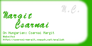 margit csarnai business card